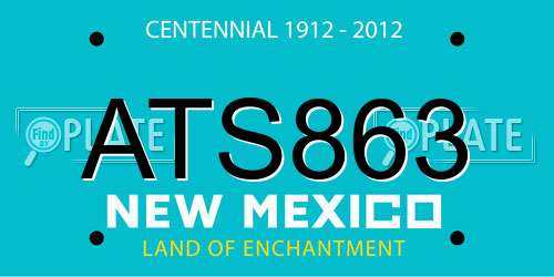 ATS863 New Mexico License Plate