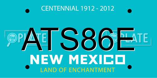 ATS86E New Mexico License Plate