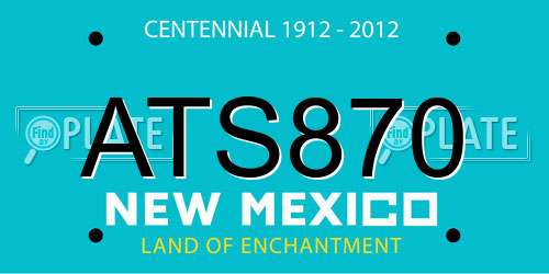 ATS870 New Mexico License Plate