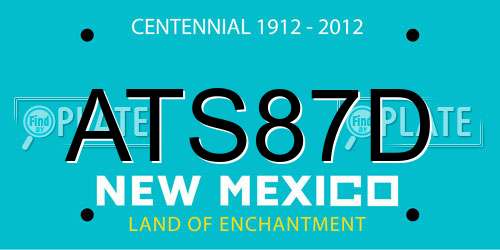 ATS87D New Mexico License Plate