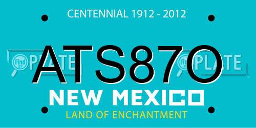 ATS87O New Mexico License Plate
