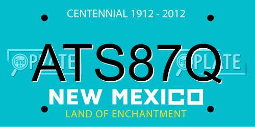 ATS87Q New Mexico License Plate