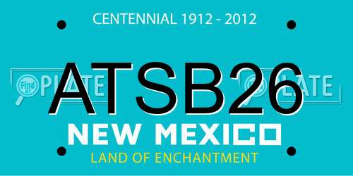 ATSB26 New Mexico License Plate