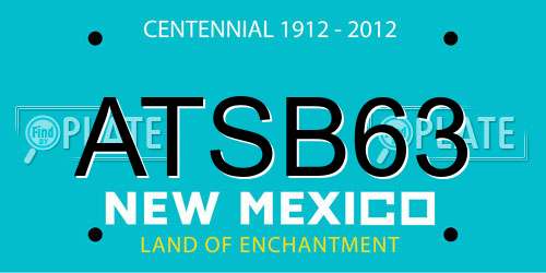 ATSB63 New Mexico License Plate