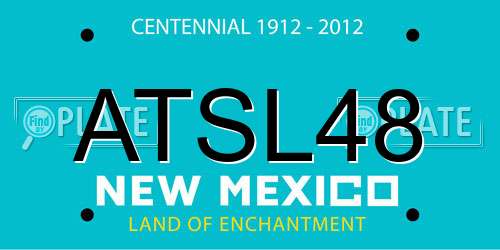 ATSL48 New Mexico License Plate