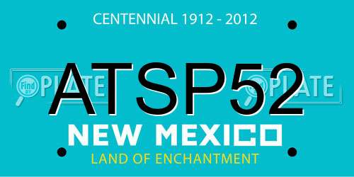 ATSP52 New Mexico License Plate