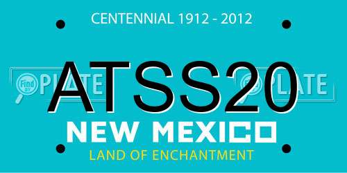 ATSS20 New Mexico License Plate