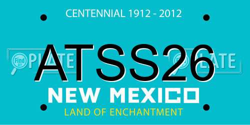 ATSS26 New Mexico License Plate