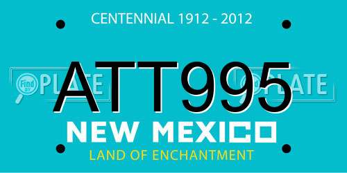 ATT995 New Mexico License Plate