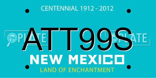 ATT99S New Mexico License Plate