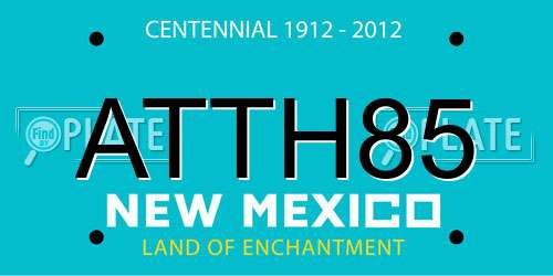 ATTH85 New Mexico License Plate
