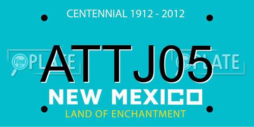 ATTJ05 New Mexico License Plate