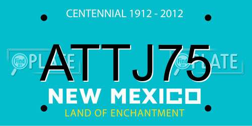 ATTJ75 New Mexico License Plate