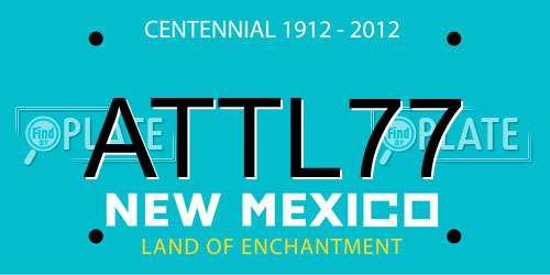 ATTL77 New Mexico License Plate