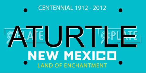 ATURTLE New Mexico License Plate