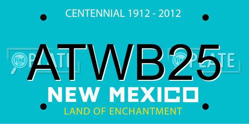 ATWB25 New Mexico License Plate