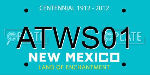 ATWS01 New Mexico License Plate