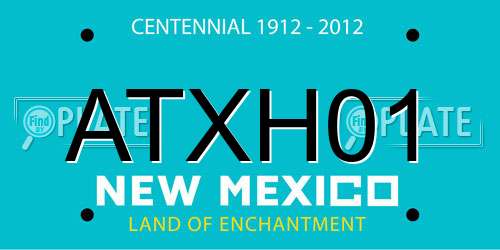 ATXH01 New Mexico License Plate