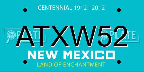 ATXW52 New Mexico License Plate
