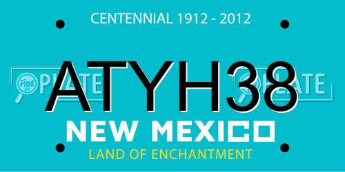 ATYH38 New Mexico License Plate