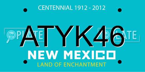 ATYK46 New Mexico License Plate