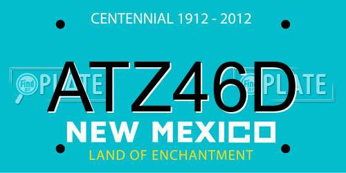 ATZ46D New Mexico License Plate