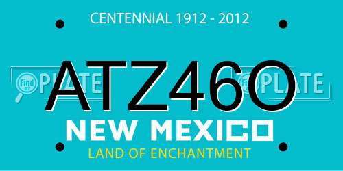 ATZ46O New Mexico License Plate