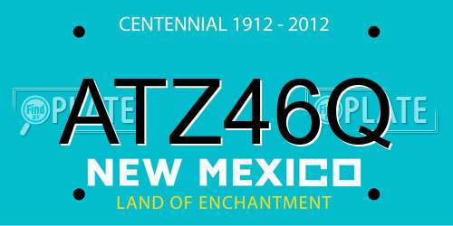 ATZ46Q New Mexico License Plate