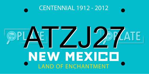 ATZJ27 New Mexico License Plate