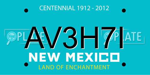 AV3H7I New Mexico License Plate