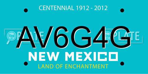AV6G4G New Mexico License Plate