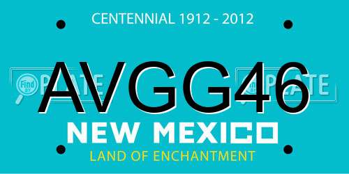 AVGG46 New Mexico License Plate