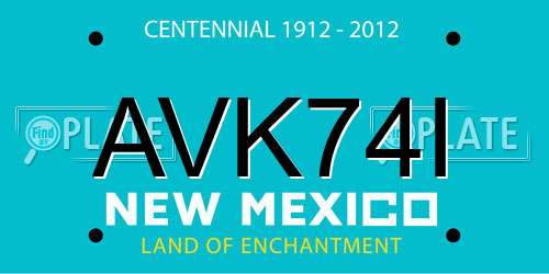 AVK74I New Mexico License Plate