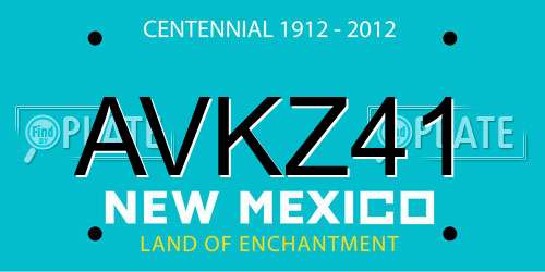 AVKZ41 New Mexico License Plate