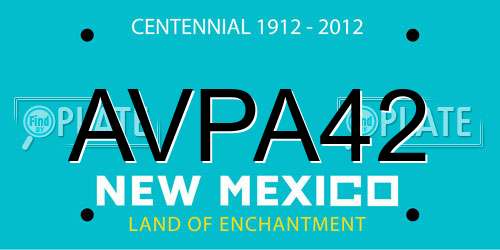 AVPA42 New Mexico License Plate