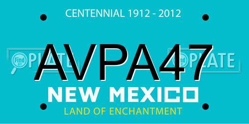 AVPA47 New Mexico License Plate