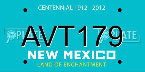 AVT179 New Mexico License Plate