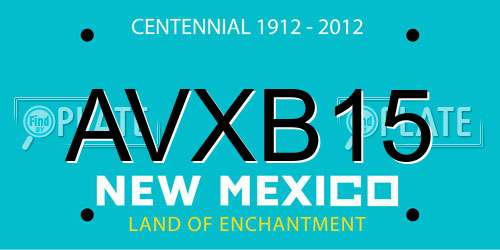 AVXB15 New Mexico License Plate