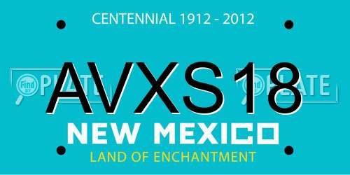 AVXS18 New Mexico License Plate