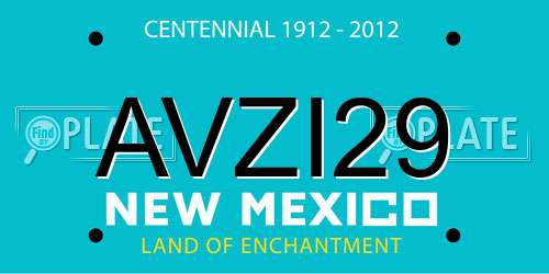 AVZI29 New Mexico License Plate