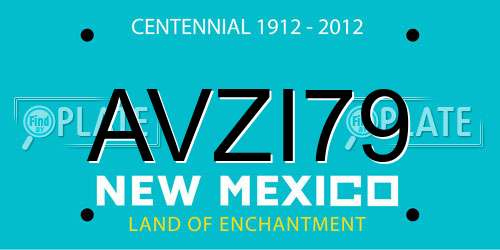 AVZI79 New Mexico License Plate