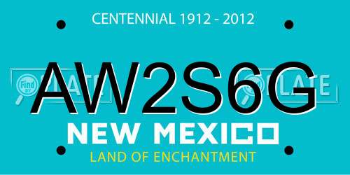 AW2S6G New Mexico License Plate