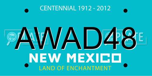 AWAD48 New Mexico License Plate