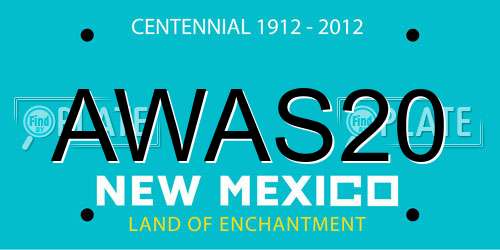 AWAS20 New Mexico License Plate