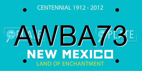 AWBA73 New Mexico License Plate