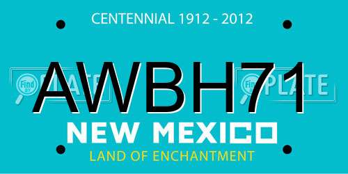 AWBH71 New Mexico License Plate