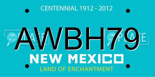 AWBH79 New Mexico License Plate