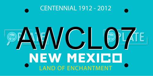 AWCL07 New Mexico License Plate