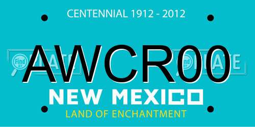 AWCR00 New Mexico License Plate