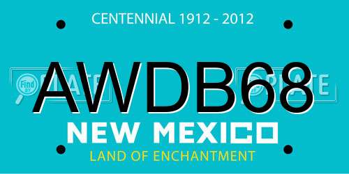 AWDB68 New Mexico License Plate